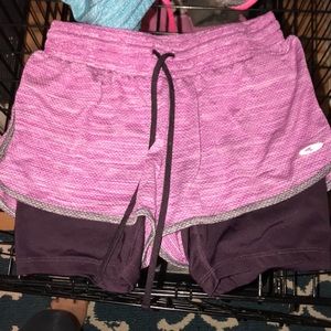 Purple champion athletic shorts !